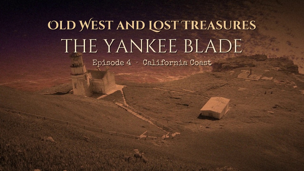 Title card for episode 4, The Yankee Blade, over Point Conception at dusk.
